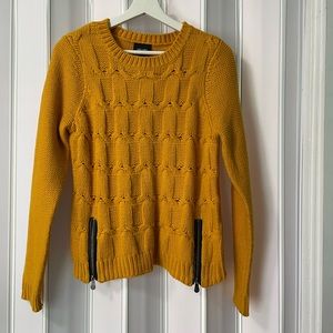 Yellow Cable Knit Sweater